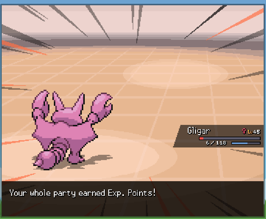 Battle against Gligar