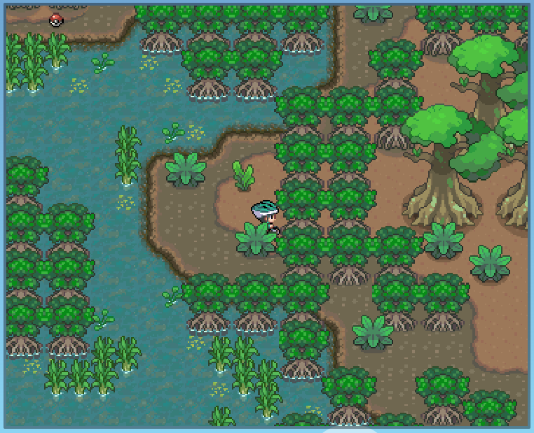 Swamp area with bicycle